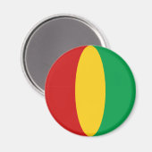 Aimant Drapeau Fisheye Guinée-Conakry (Recto/Verso)