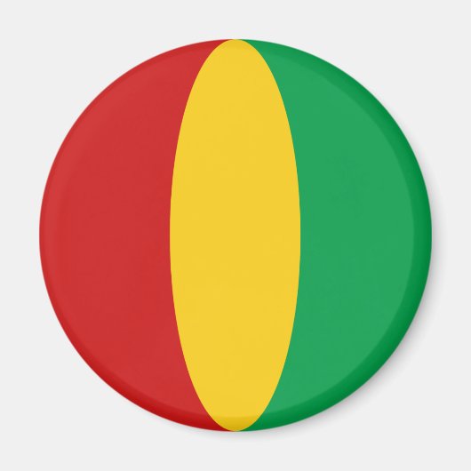 Aimant Drapeau Fisheye Guinée-Conakry (Devant)