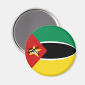 Aimant drapeau fisheye Mozambique (Recto/Verso)