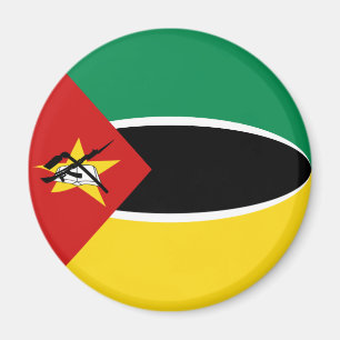 Aimant drapeau fisheye Mozambique