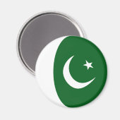 Aimant drapeau fisheye pakistanais (Recto/Verso)