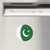 Aimant drapeau fisheye pakistanais (In Situ (Lave-vaisselle))