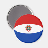 Aimant drapeau Fisheye Paraguay (Recto/Verso)