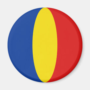 Aimant drapeau fisheye Roumanie