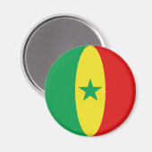 Aimant Drapeau Fisheye Sénégal (Recto/Verso)