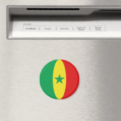 Aimant Drapeau Fisheye Sénégal (In Situ (Lave-vaisselle))
