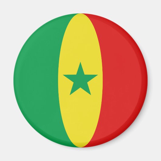 Aimant Drapeau Fisheye Sénégal (Devant)