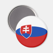 Aimant Drapeau Fisheye Slovaquie (Recto/Verso)