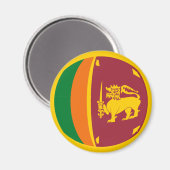 Aimant Drapeau Fisheye Sri Lanka (Recto/Verso)