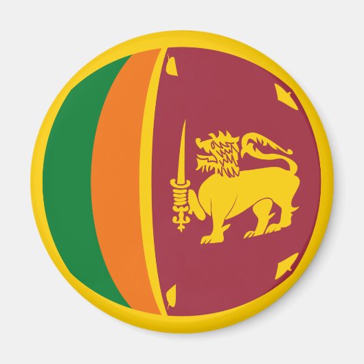 Aimant Drapeau Fisheye Sri Lanka (Devant)
