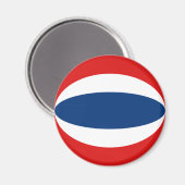 Aimant drapeau fisheye Thaïlande (Recto/Verso)