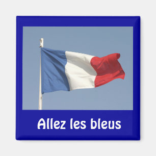 Aimant Drapeau français, bleus de les d'Allez