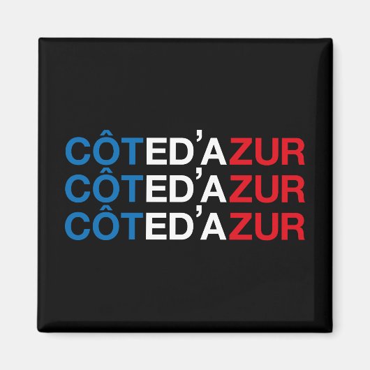 Aimant Drapeau français COTE D'AZUR (Devant)