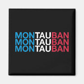 Aimant Drapeau français de MONTAUBAN (Devant)