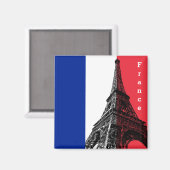 Aimant Drapeau français & Tour Eiffel - France /fans spor (Recto/Verso)