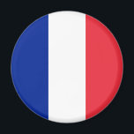 Aimant Drapeau France<br><div class="desc">Couleurs du drapeau de la France...  rouge,  blanc et bleu.</div>