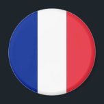 Aimant Drapeau France<br><div class="desc">Couleurs du drapeau de la France...  rouge,  blanc et bleu.</div>