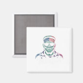 Aimant Drapeau Frankenstein Monster Lover Sungles Usa 4e (Recto/Verso)