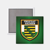 Aimant Drapeau Freistaat Sachsen (Recto/Verso)