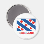 Aimant Drapeau Friesland avec nom (Recto/Verso)