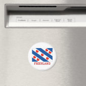 Aimant Drapeau Friesland avec nom (In Situ (Lave-vaisselle))