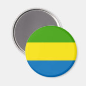 Aimant Drapeau Gabon (Recto/Verso)