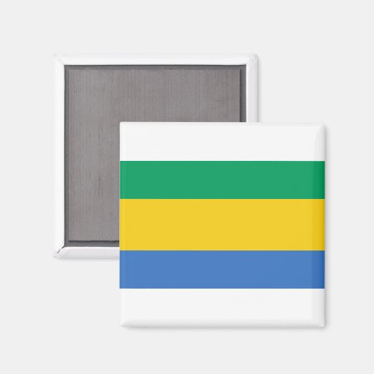 Aimant Drapeau Gabon (Recto/Verso)