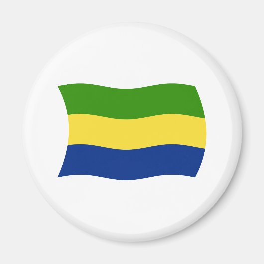 Aimant Drapeau Gabonais (Devant)