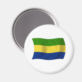 Aimant Drapeau Gabonais (Recto/Verso)