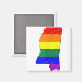 Aimant Drapeau Gay pride du Mississippi (Recto/Verso)