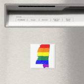 Aimant Drapeau Gay pride du Mississippi (In Situ (Lave-vaisselle))