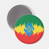 Aimant Drapeau géant de l'Éthiopie (Recto/Verso)