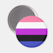 Aimant drapeau genderfluid LGBT (Recto/Verso)