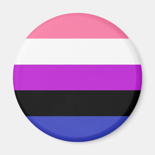 Aimant drapeau genderfluid LGBT (Devant)