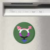 Aimant Drapeau Genderfluid Symbole Trans (In Situ (Lave-vaisselle))