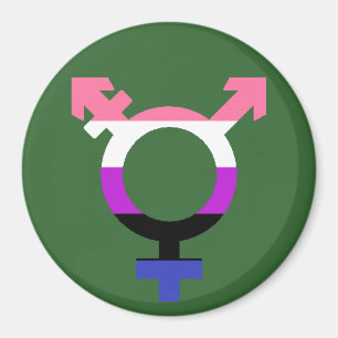 Aimant Drapeau Genderfluid Symbole Trans