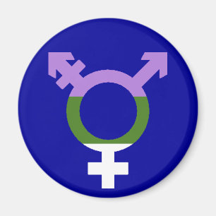 Aimant Drapeau Genderqueer Symbole Trans