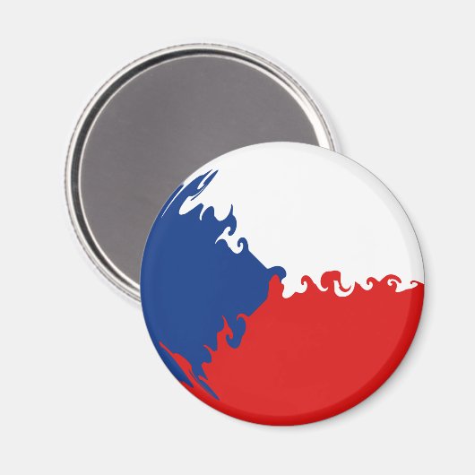 Aimant Drapeau général de la République tchèque (Recto/Verso)