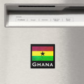 Aimant Drapeau Ghana (Afrique de l'Ouest) (In Situ (Lave-vaisselle))