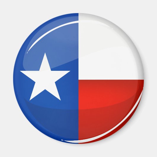 Aimant Drapeau glacé du Texas rond (Devant)