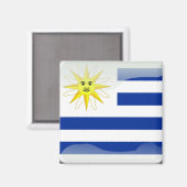 Aimant Drapeau glacé uruguayen (Recto/Verso)
