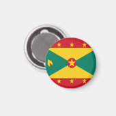 Aimant Drapeau grenadien Rouge Vert Jaune Fête de l'Indép (Recto/Verso)