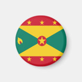 Aimant Drapeau grenadien Rouge Vert Jaune Fête de l'Indép (Devant)