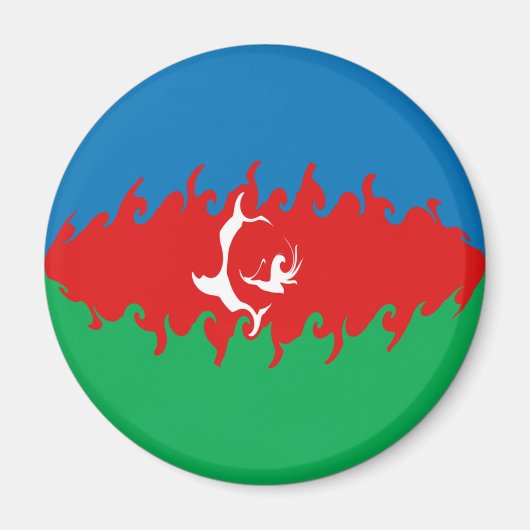 Aimant Drapeau gris de l'Azerbaïdjan (Devant)