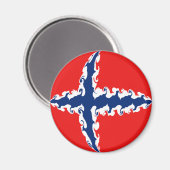 Aimant Drapeau gris de Norvège (Recto/Verso)