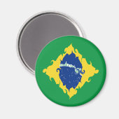 Aimant Drapeau gris du Brésil (Recto/Verso)