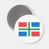 Aimant Drapeau Groningen (Recto/Verso)