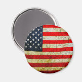 Aimant Drapeau Grunge America (Recto/Verso)