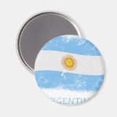 Aimant Drapeau Grunge Argentina (Recto/Verso)