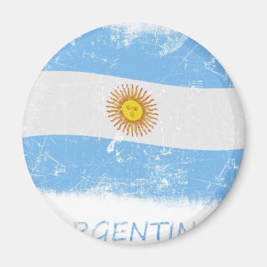 Aimant Drapeau Grunge Argentina (Devant)